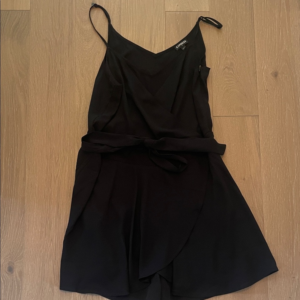 Express Black Wrap Jumpsuit